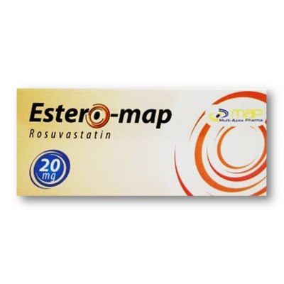 ESTERO - MAP 20 MG ( ROSUVASTATIN ) 20 FILM-COATED TABLETS